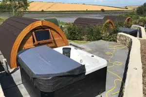 Hot tub and pods view