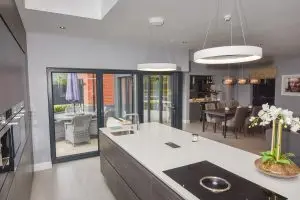 Open plan kitchen area